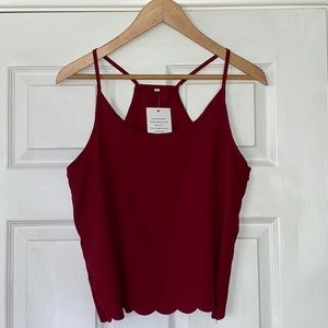 Scalloped Open Back Cami